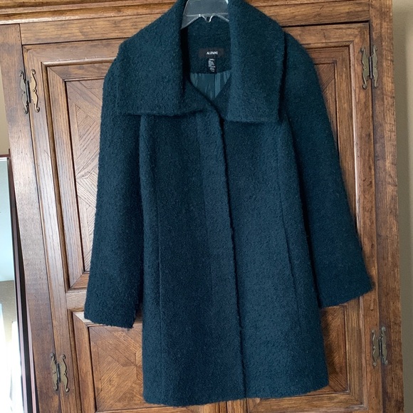 Alfani dark teal wool boucle coat. Great condition! - Picture 3 of 10